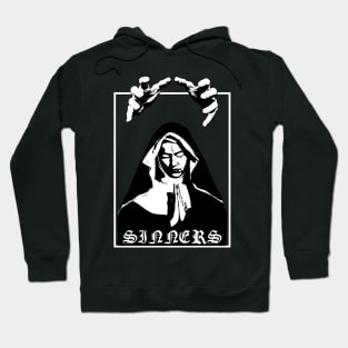 Sinners - Black Metal Design - Black Hoodie